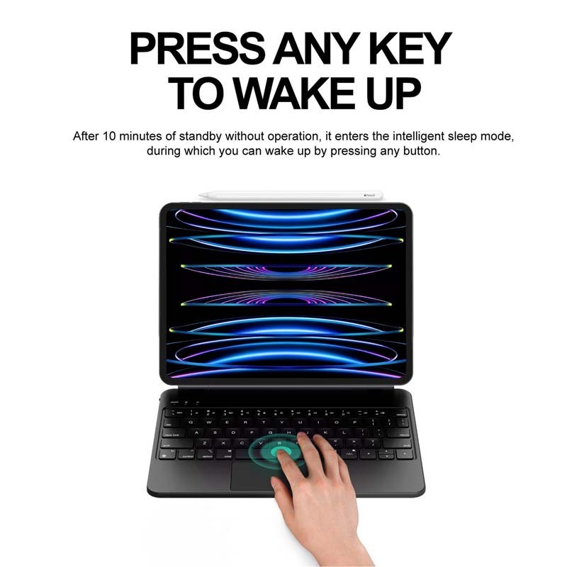 Customize 2in1 iPad Ultra Slim Magnetic Keyboard Tablet Cover Wireless Magic Keyboard Case