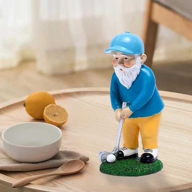 Resin Golf Gnome Garden statue Outdoor lawn patio decoration