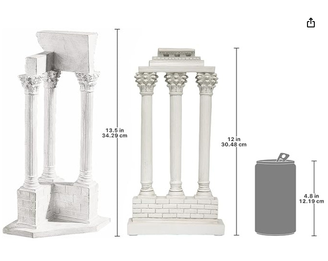 Resin Roman forum columns Antique stone souvenir statues outdoor statues