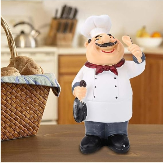 Resin statue Mini chef decorative mini statue