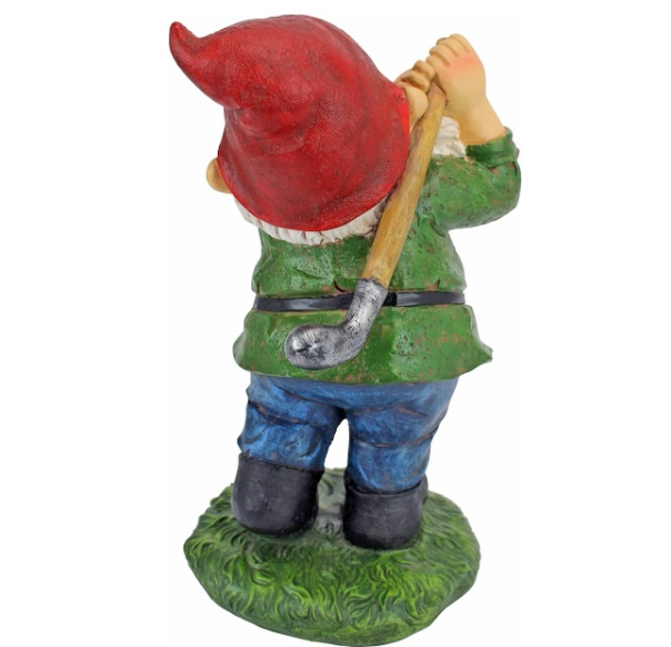 Resin fun Golf Garden gnome statue. Outdoor garden lawn decor