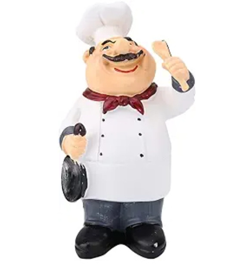 Resin statue Mini chef decorative mini statue