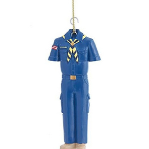 Personalized resin hanging Cub Scout uniform Christmas ornaments