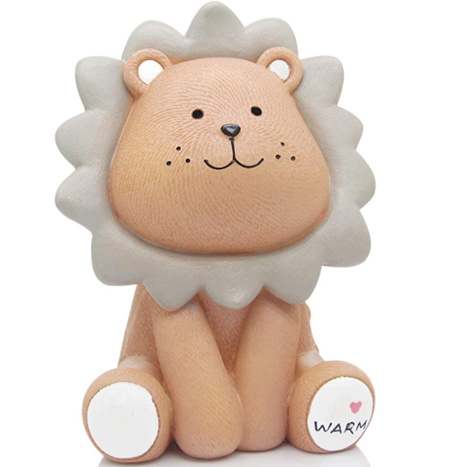 Resin Kids Cute Lion Piggy Bank Home Decor