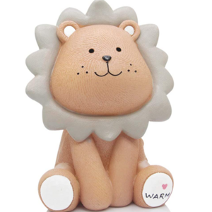 Resin Kids Cute Lion Piggy Bank Home Decor