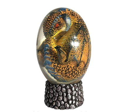 Resin Fire Bag Dragon Egg Statue Desktop Decoration