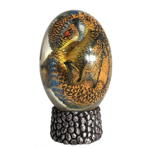 Resin Fire Bag Dragon Egg Statue Desktop Decoration