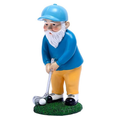 Resin Golf Gnome Garden statue Outdoor lawn patio decoration