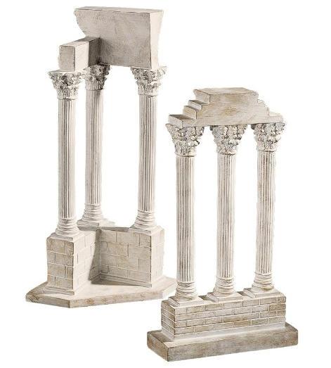 Resin Roman forum columns Antique stone souvenir statues outdoor statues