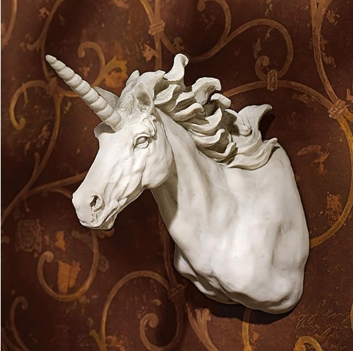 Resin unicorn statue Home outdoor hanging wall statue