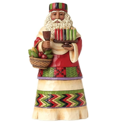 Resin African Santa Claus statue home tabletop decoration