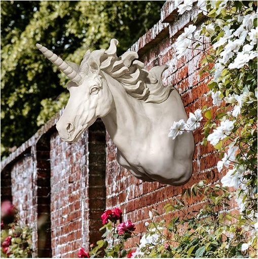 Resin unicorn statue Home outdoor hanging wall statue