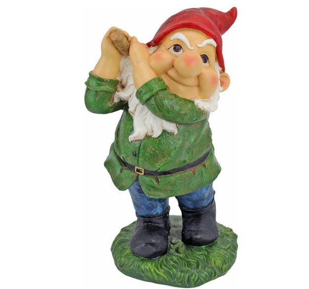 Resin fun Golf Garden gnome statue. Outdoor garden lawn decor