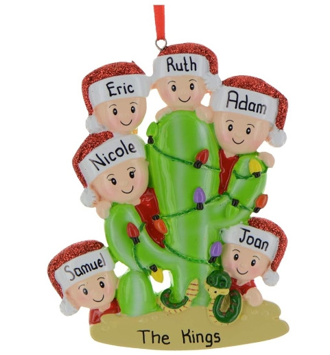 Personalized cactus Christmas ornaments Cactus Christmas ornament