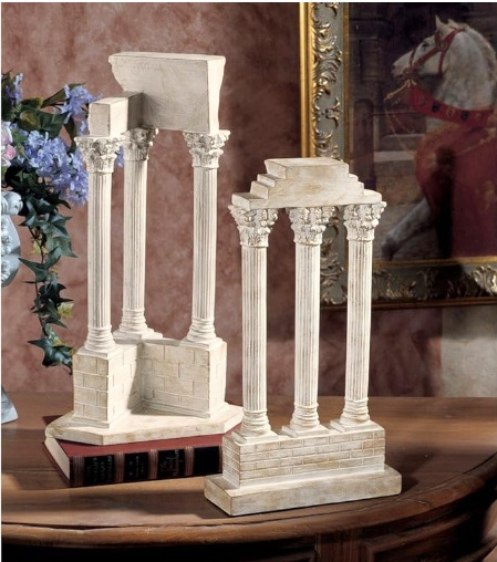 Resin Roman forum columns Antique stone souvenir statues outdoor statues