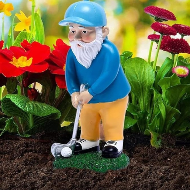 Resin Golf Gnome Garden statue Outdoor lawn patio decoration