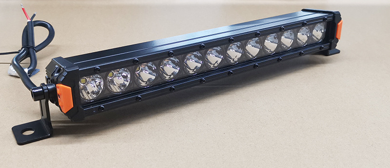 15 inch 60W extra slim light bar with bottom bracket and side bracket for grille and roof rack work light