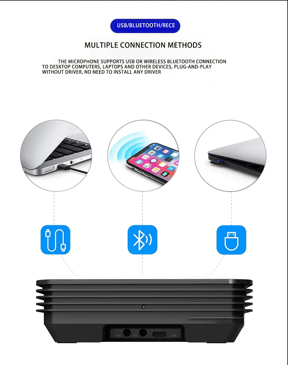 2.4G Professional Desktop Wireless Microphone Voting Function Audio Conference System for Use in Conference Rooms