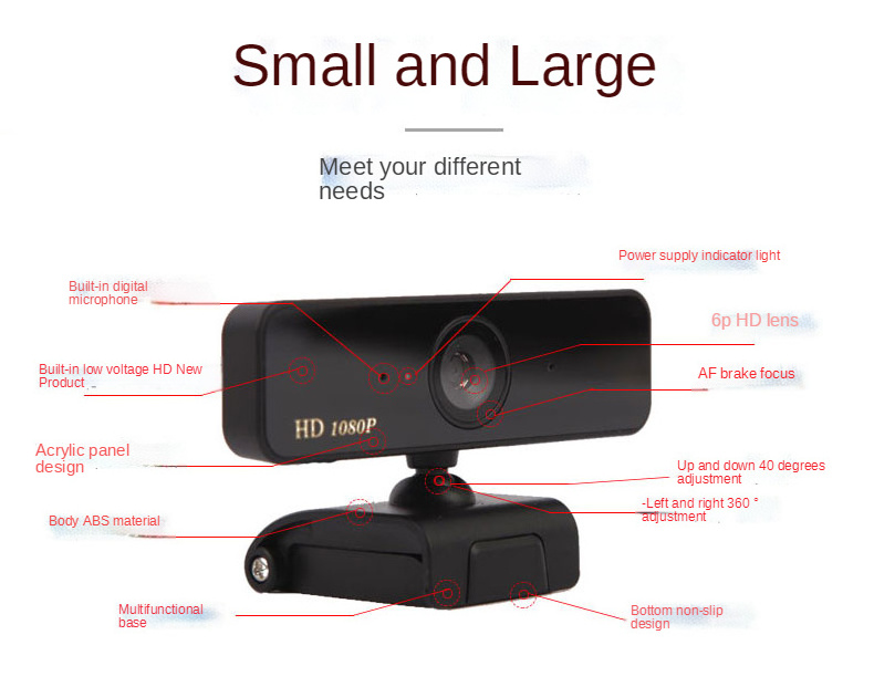 audio hd USB auto focus 1080P exam live video conference desktop notebook with microphone Webcam Group Video Conference System