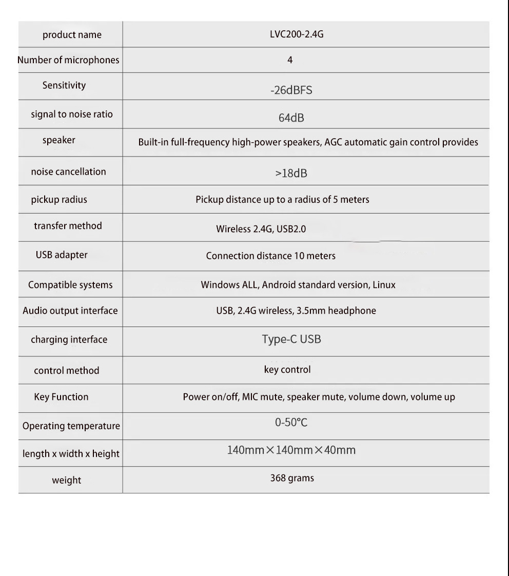 2.4G Professional Desktop Wireless Microphone Voting Function Audio Conference System for Use in Conference Rooms