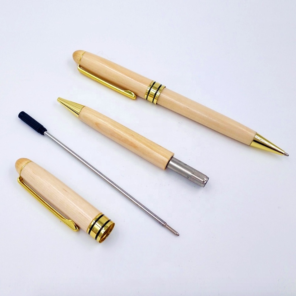 Gel Pen Kits with Box Promotion Gift Cheap Custom Logo Metal and Wooden Ballpoint Pen, Wood OEM Office & School Pen Woodturning