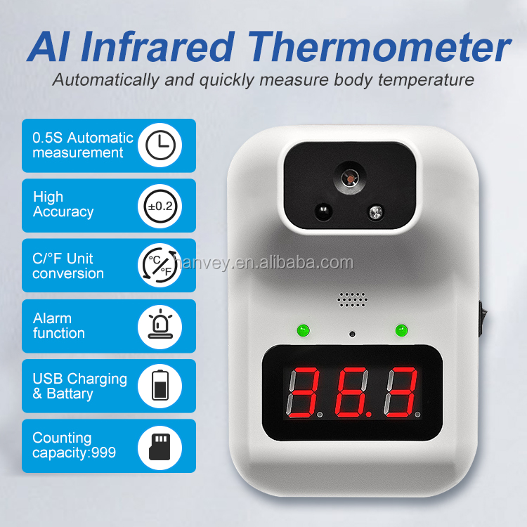 Electronic High Accuracy Automatic Sensor Wall mount thermometer K3 Plus Support Data transmission for outdoor area