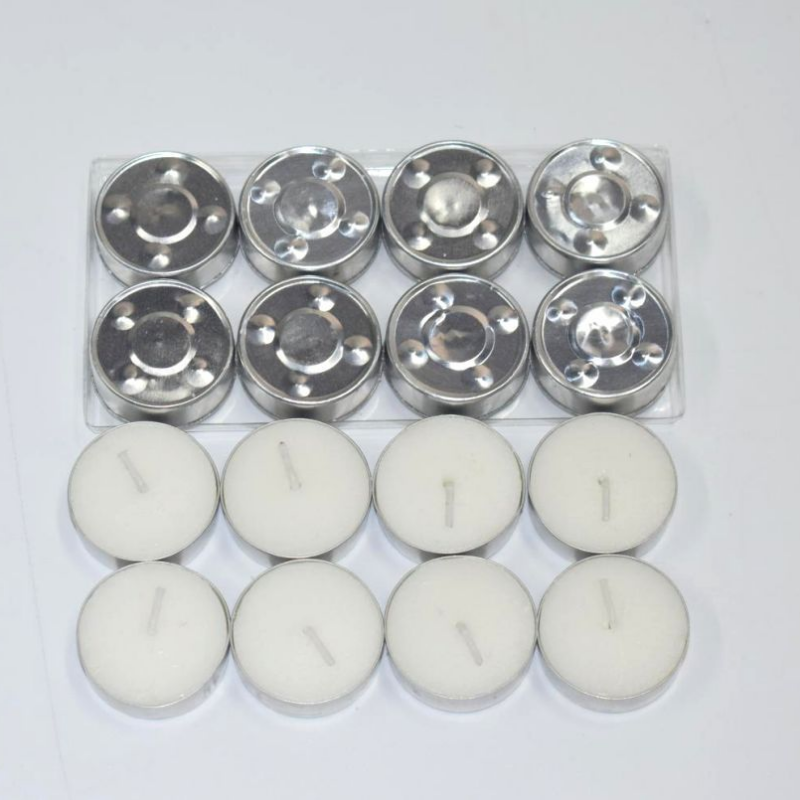 16pcs White Tealight Candles 8 Hours Burning Unscented Tea Lights Pillar Birthday Gift Wholesale Bag Easter