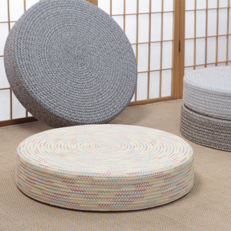 Wholesale Round Husk Yoga Meditation Bay Window Japanese Floor Mat Tatami Seat Cushions Handmade Futon Cushion