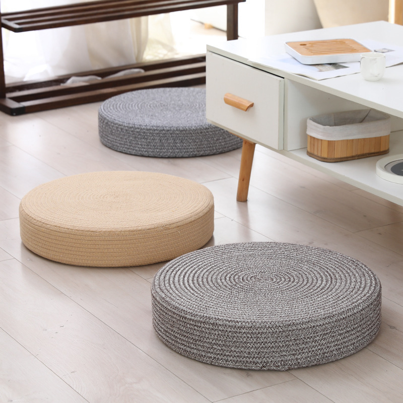 Wholesale Round Husk Yoga Meditation Bay Window Japanese Floor Mat Tatami Seat Cushions Handmade Futon Cushion