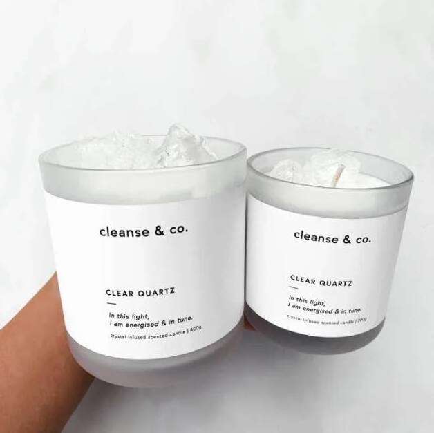 Wholesale Customized Logo Large Luxury Scents Bougies Verre Candles Cera Candele Scented Crystal Gemstone Candle