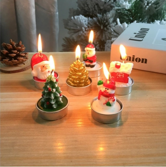 Novelty Custom Logo Candles Christmas Candle Decoration Gift Gifts Set Velas Bougie Decorative Candle