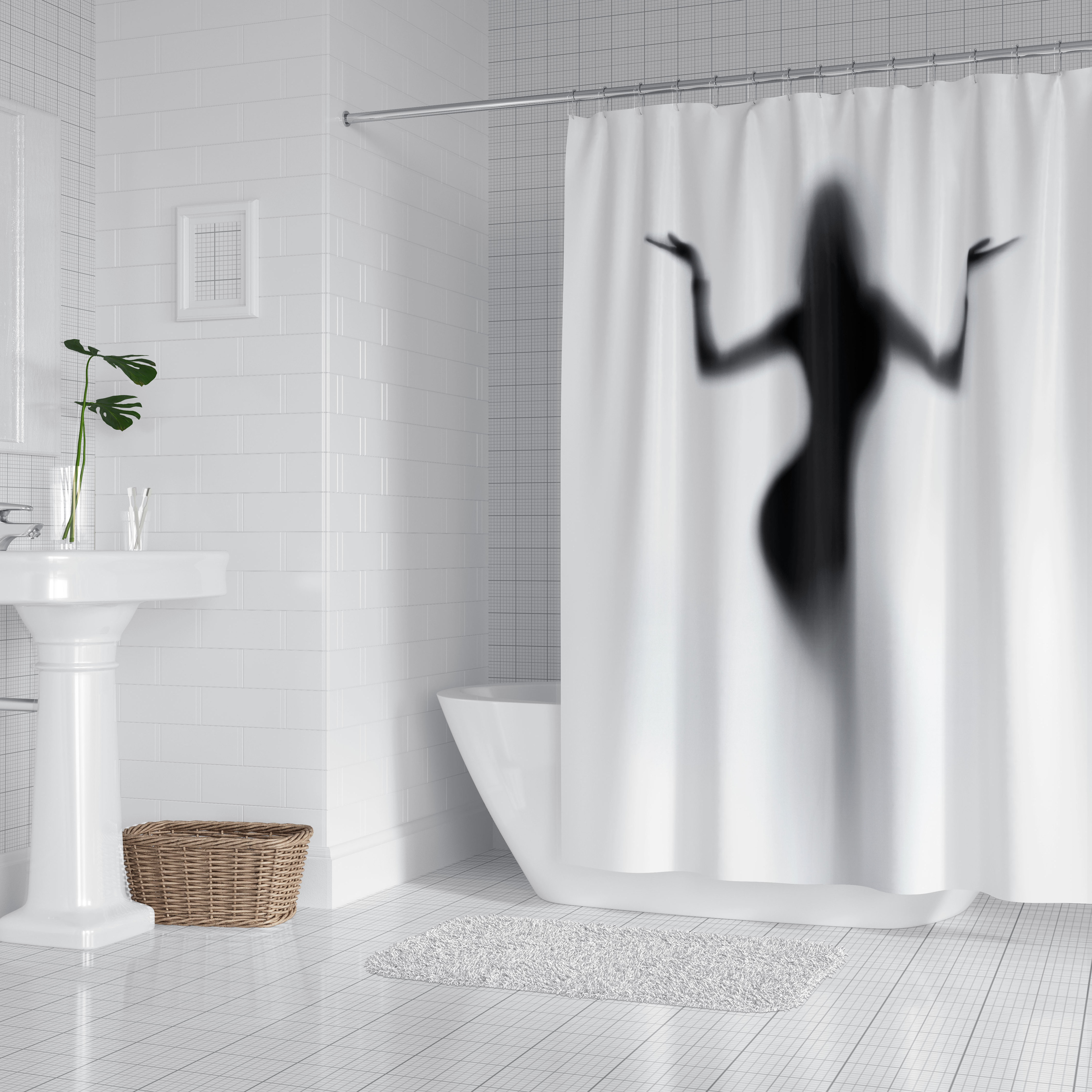 Hot Sale Custom Waterproof And Mildew-proof Polyester Bathroom 3d Digital Printing Hotel Cortinas Custom Shower Curtain