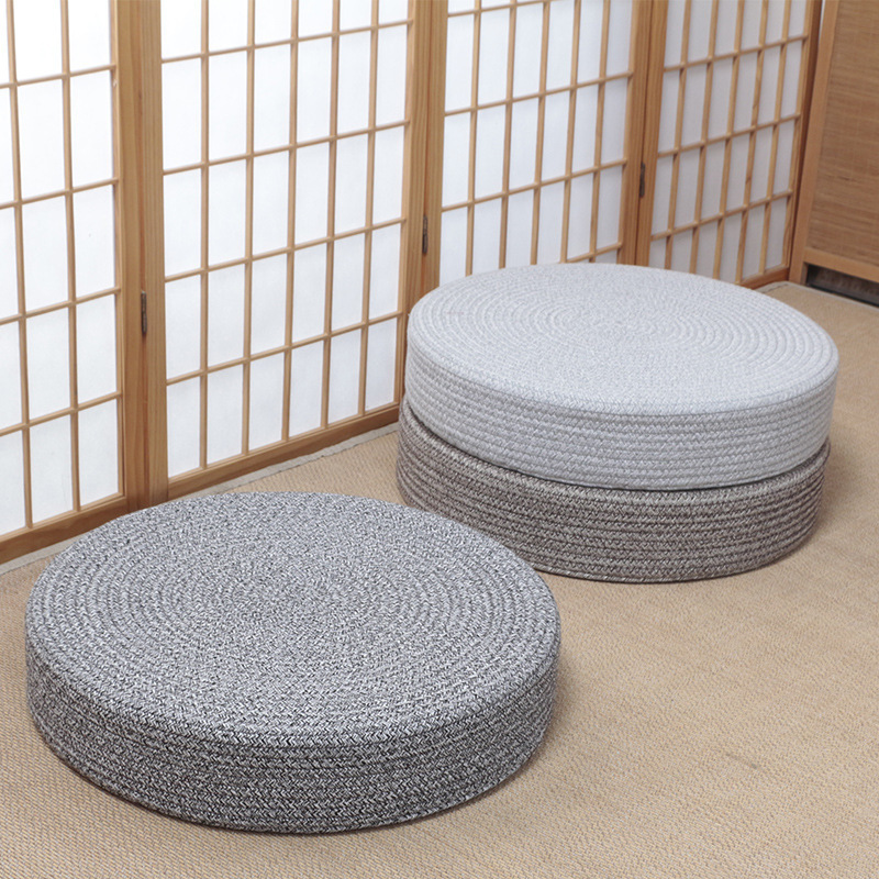 Wholesale Round Husk Yoga Meditation Bay Window Japanese Floor Mat Tatami Seat Cushions Handmade Futon Cushion