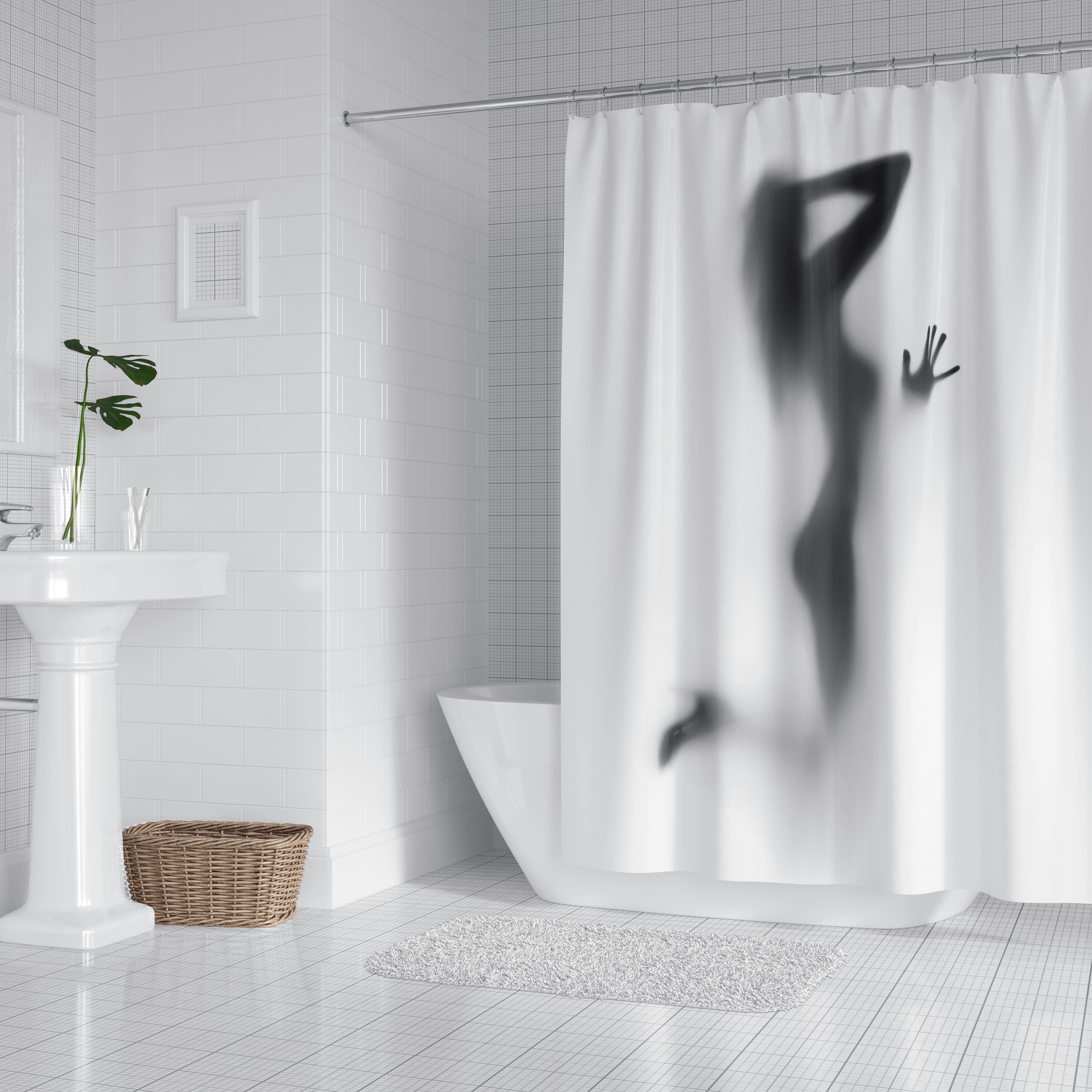 Hot Sale Custom Waterproof And Mildew-proof Polyester Bathroom 3d Digital Printing Hotel Cortinas Custom Shower Curtain