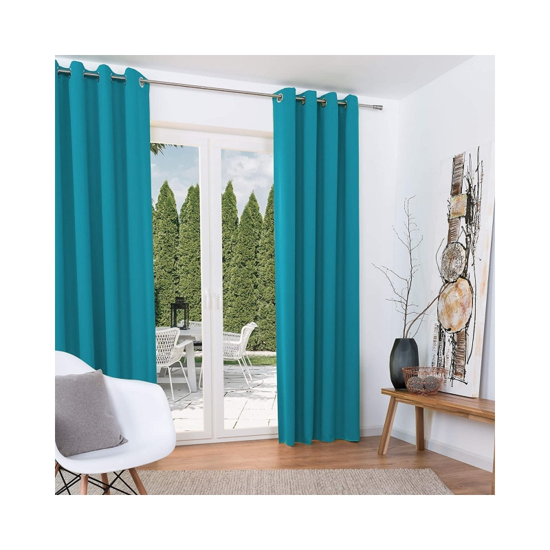 Curtains Insulated Blackout Hotel Living Room Rideau Blue Cortinas De Sala Fenetre Cortina Black Out Cotton Curtains