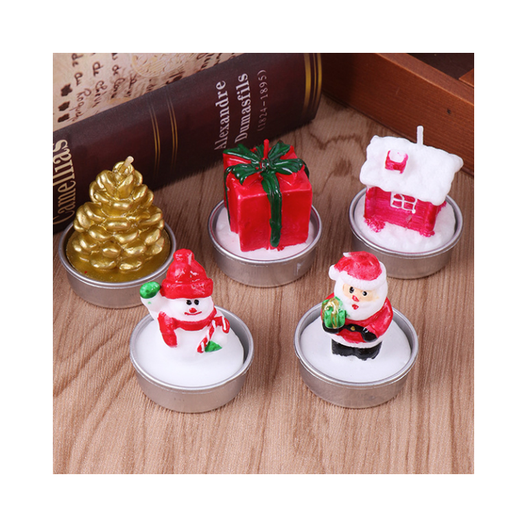 Wholesale Christmas Candles Velas De Navidad Decorativas Mini Bougies Kerze Paraffin Wax Candles