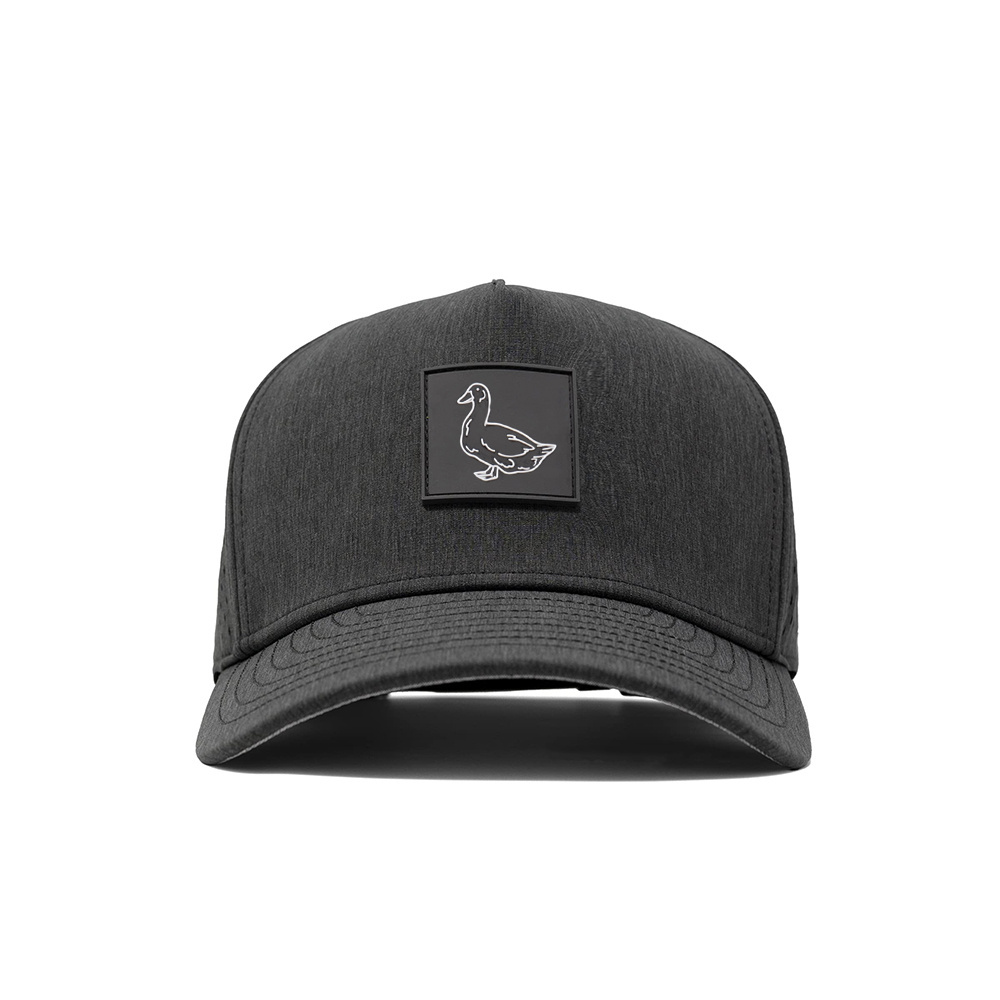 High Quality Custom 5 Panel Rubber Pvc Logo Rope Baseball Cap,Waterproof Laser Cut Hole Perforated Hat,Performance golf Dad Hat