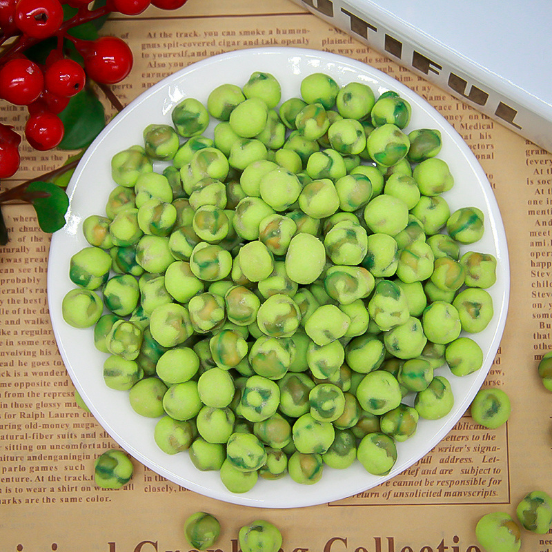 Best Price Spicy Snacks Popular Fried Green Peas for Wholesale Wasabi Coated Peas