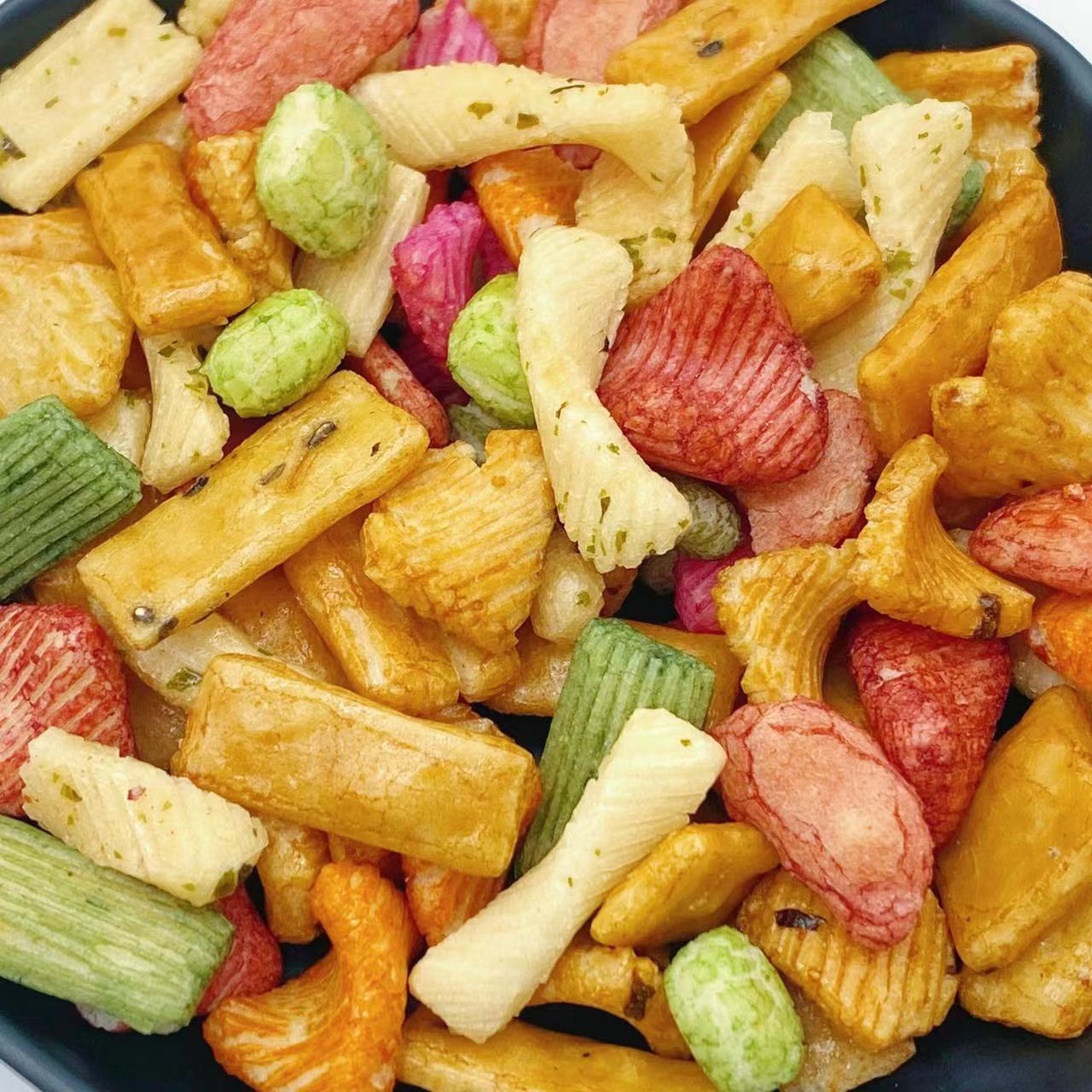 Japanese Assorted Rice Crackers Rice Cracker Snacks Mixed Bag Packaging ...