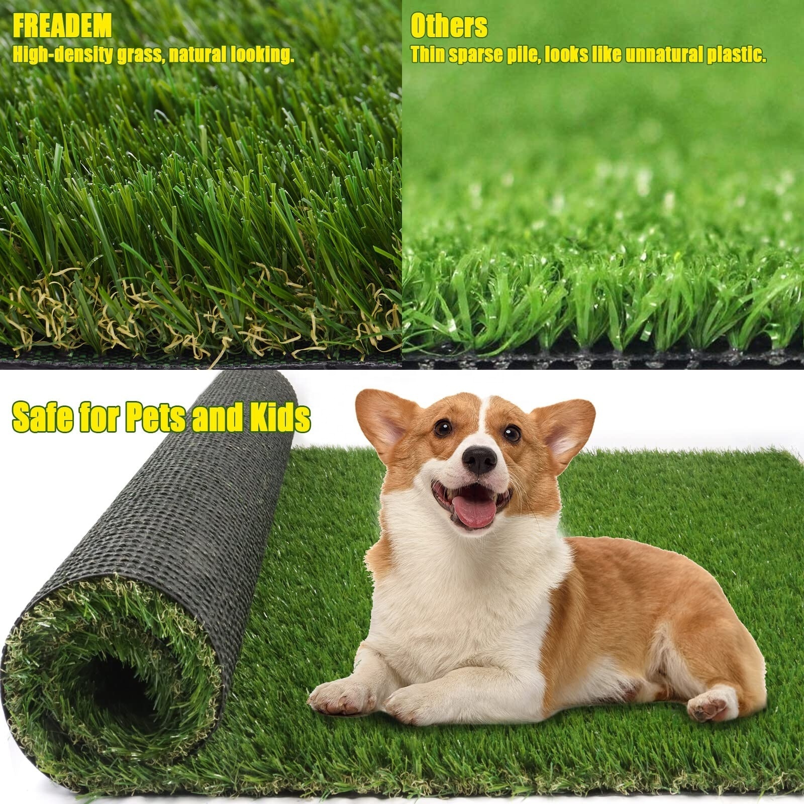 HANWEI Low-Maintenance 50mm-60mm Artificial Grass Turf for Sports Landscaping for Football Events Exhibitions Made of PP PE