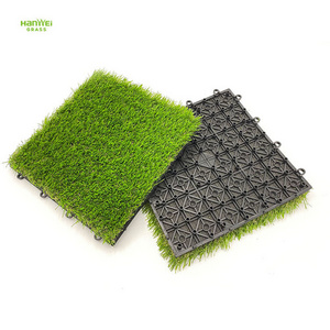 Hanwei Grass Artificial grass tile natural landscape outdoor flooring grass floor tiles