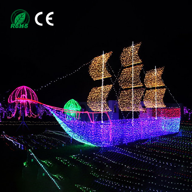 Christmas Street Decoration Selling 3D Outdoor Christmas Holiday Theme Large Angel Lights LED Decorative Angel Motif Lights