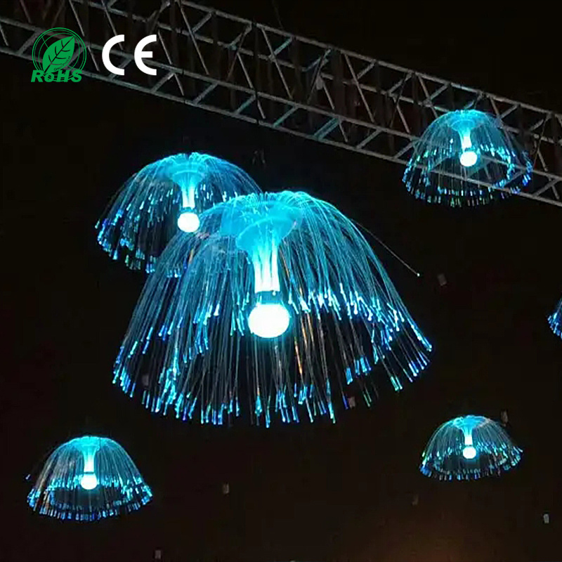 Outdoor Decoration LED Fiber Optic Jellyfish Lamp