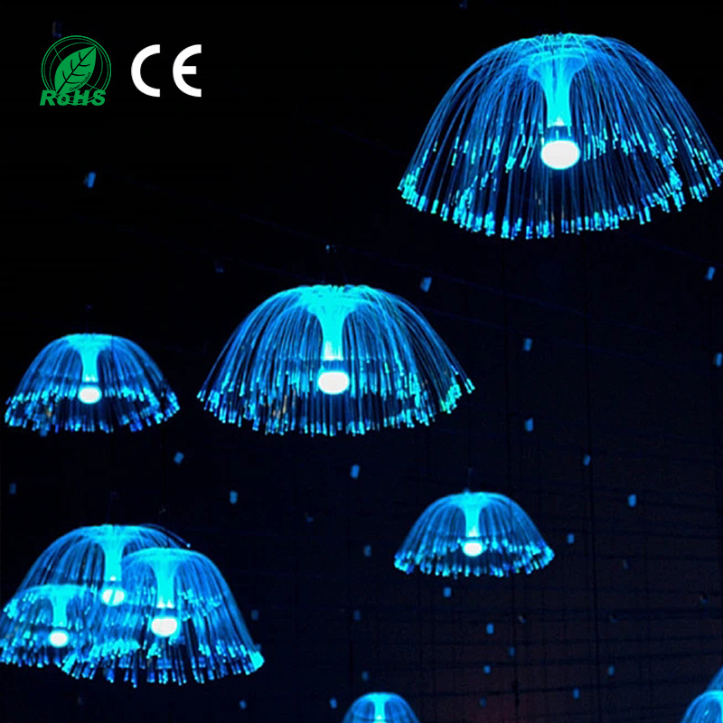 Outdoor Decoration LED Fiber Optic Jellyfish Lamp