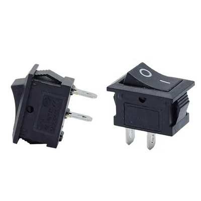 one-stop manufacturers On off rocker switch kcd1 switch 2 pin black small rocker switch Support customization