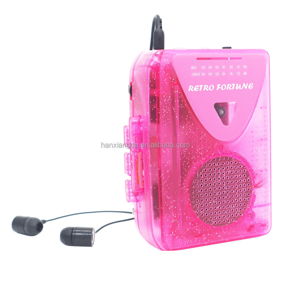 retro fortune ODM OEM transparent cassette recorder Player Recorder Player with am fm radio walkman player customs