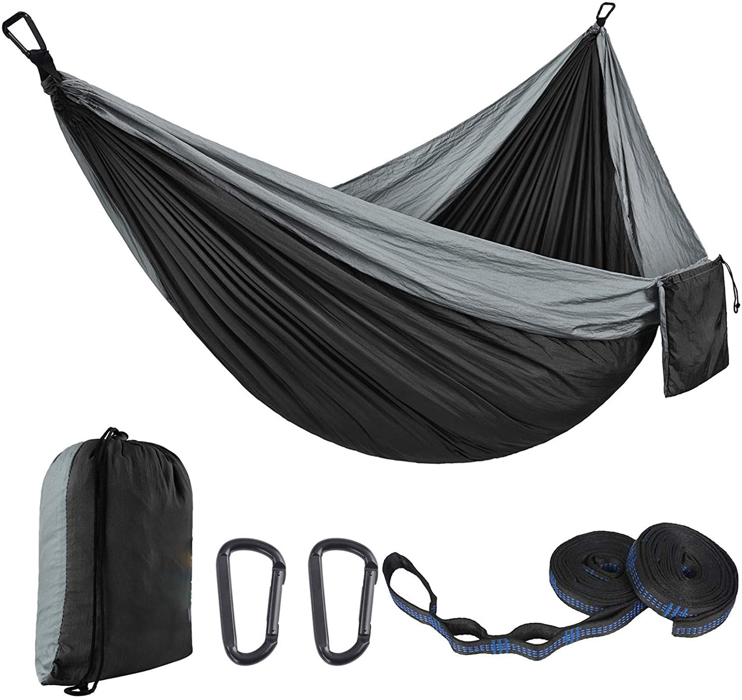 Portable Outdoor 210T Nylon Tree Hanging Parachute Double Camping Hammock Chair