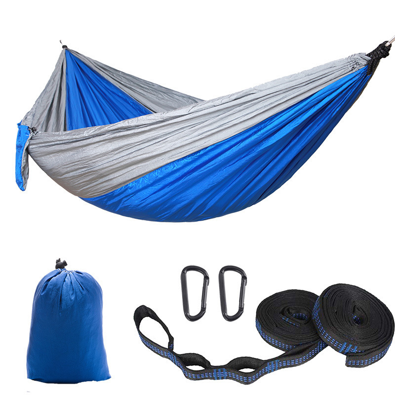 Portable Outdoor 210T Nylon Tree Hanging Parachute Double Camping Hammock Chair