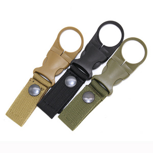 Wholesale Outdoor Camping Hiking Portable Nylon Carabiner Mineral Water Bottle Kettle Holder Buckle Hooks