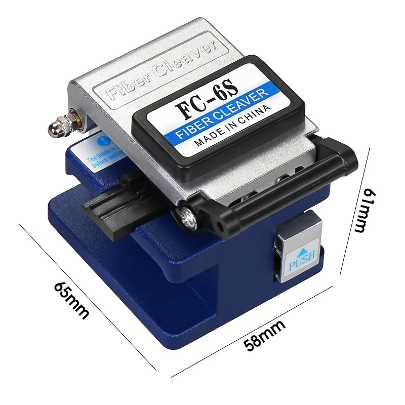 FTTH Used FC-6S 36000 Cleaves Coating Diameter 12 Position Blade Cold Connection Optical Fiber Cleaver Stripping Cutter Tool